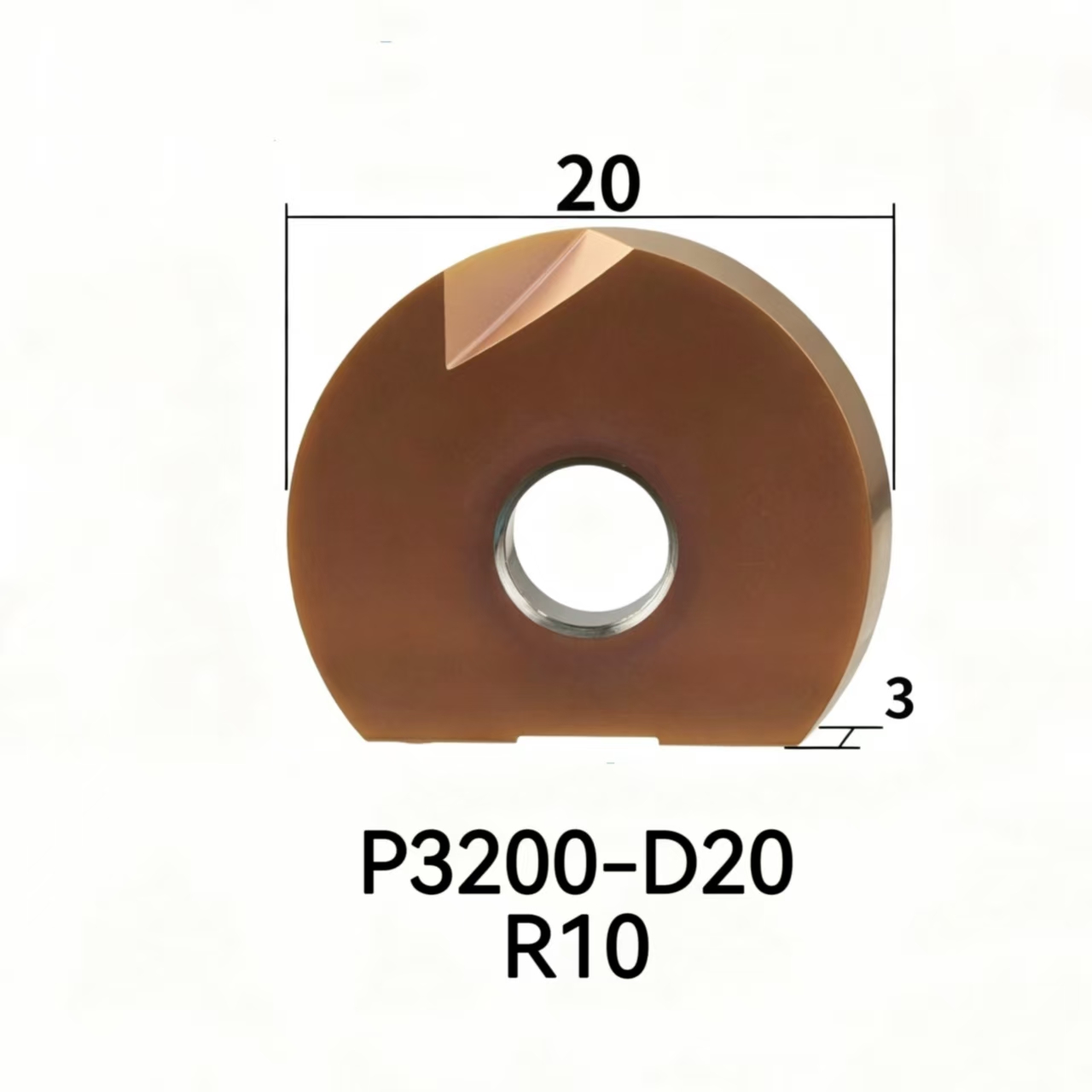 Coated Carbide Insert P3200-D20 R10